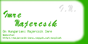 imre majercsik business card